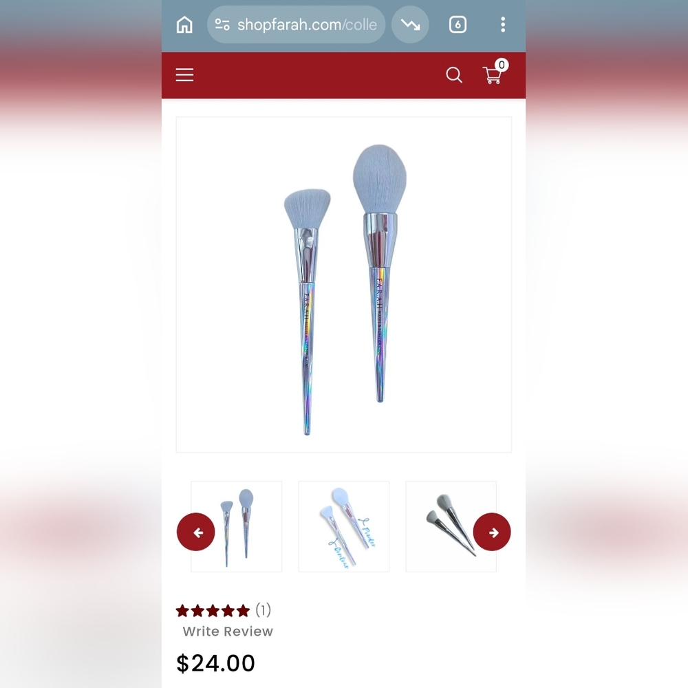 Essential Duo Brush Set- pointed brush- Blush & Powder & angled brush- contour